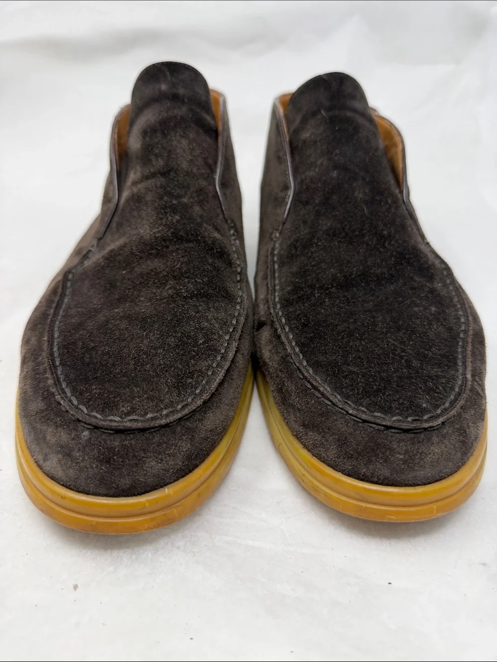 Loro Piana Open Walk Ankle Suede Boot Brown Mens Size 46